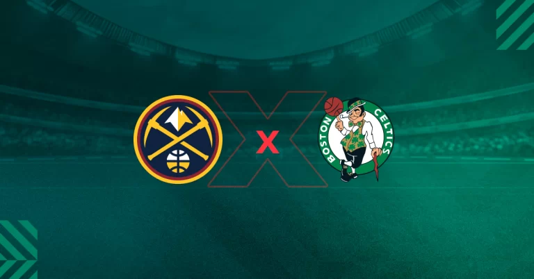 Escudos de Denver Nuggets x Boston Celtics