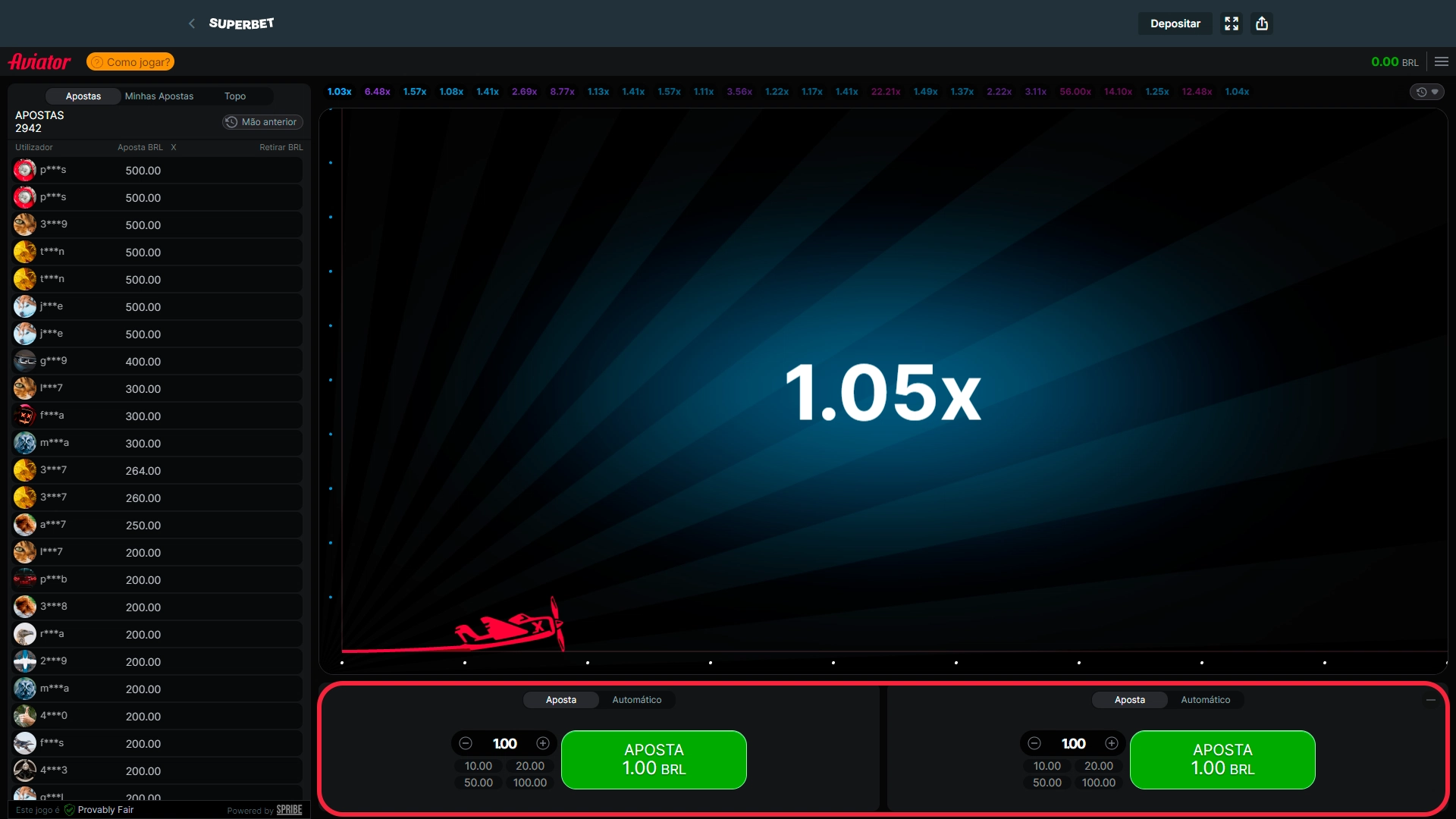 imagem captura Multiplicadores de Aposta Superbet