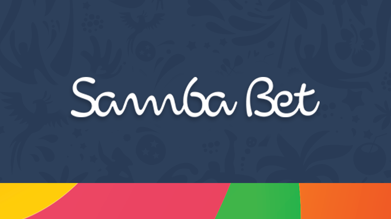 Imagem mostra logomarca da Samba Bet