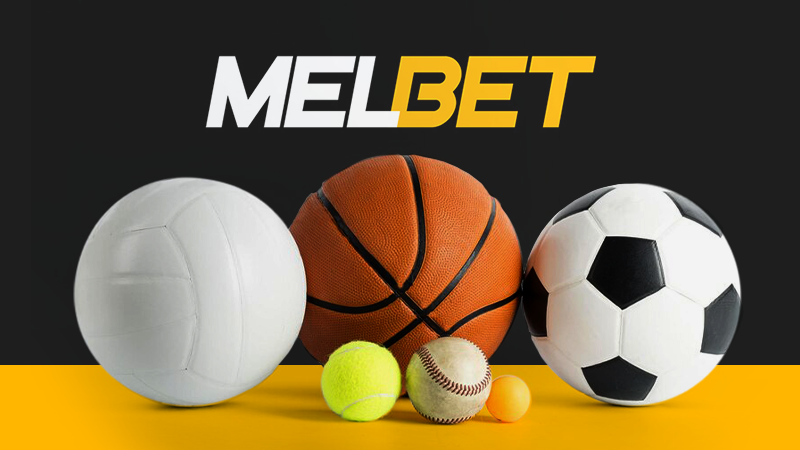 Imagem mostra bolas de diversas modalidades esportivas e a logomarca da Melbet