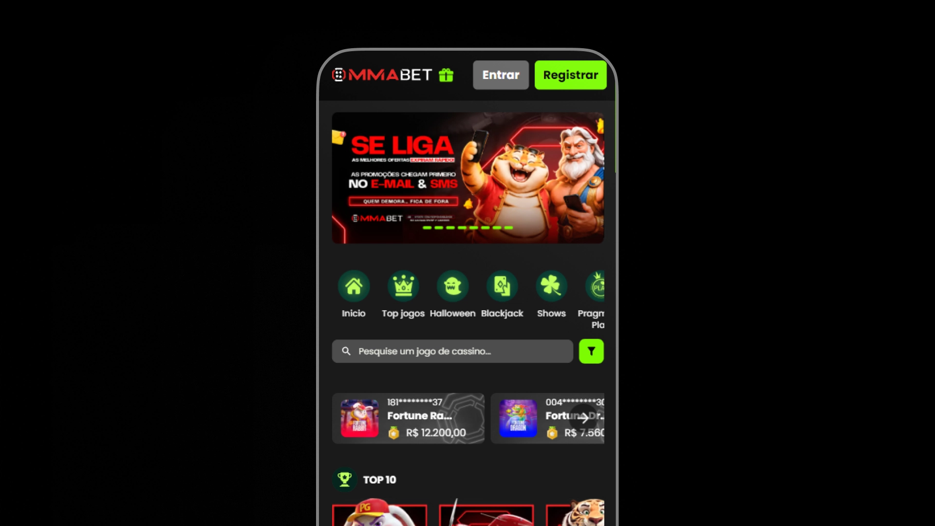 imagem mockup mobile app mmabet