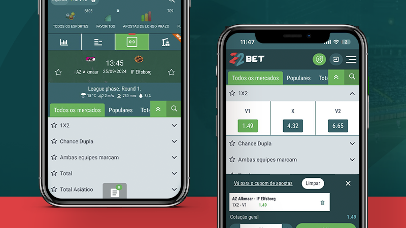 mockup mobile aposta 22bet