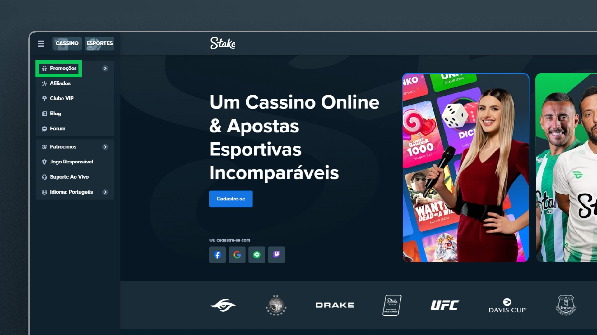 screenshot mais ofertas Stake