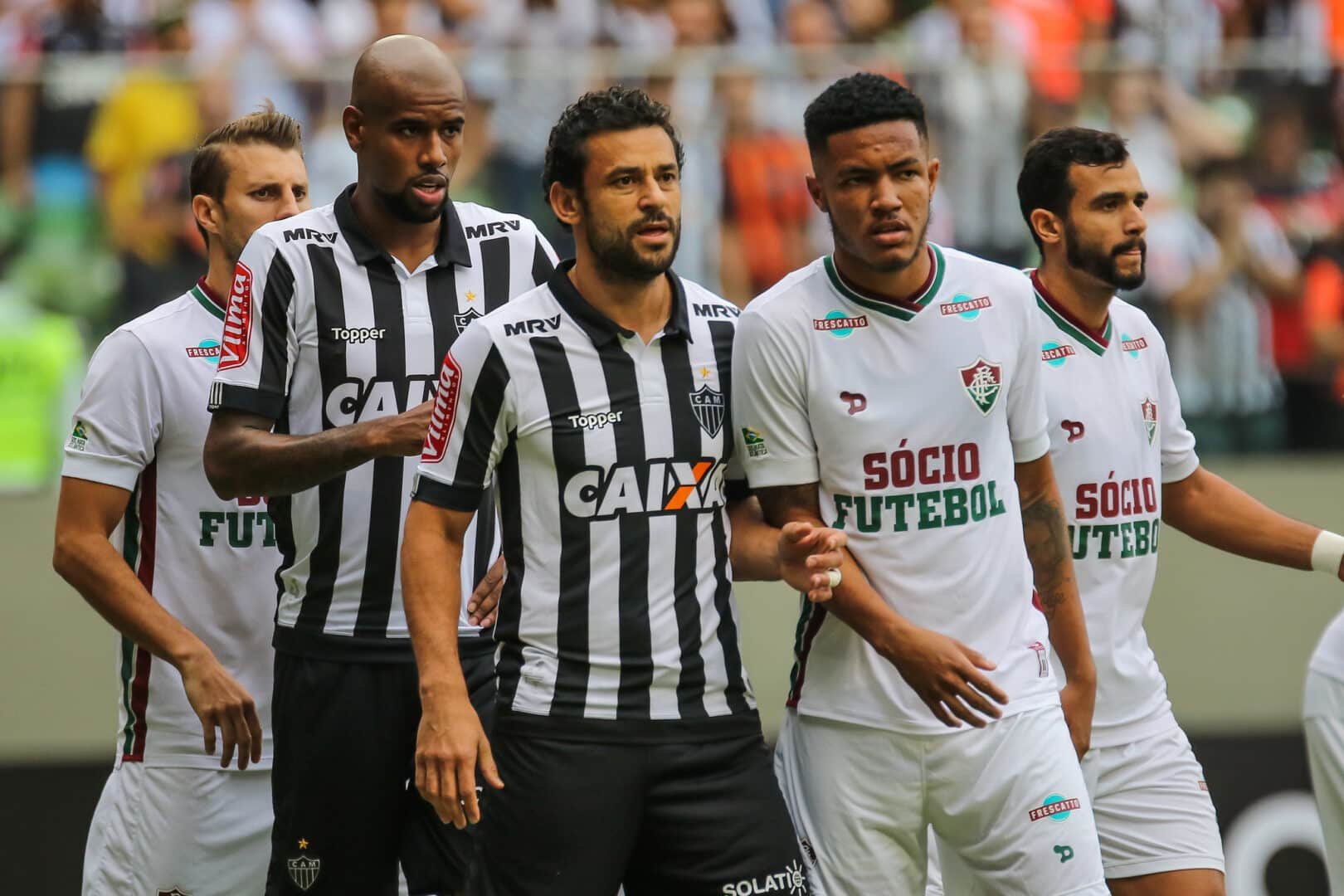 Jogadores de Atlético-MG e Fluminense durante partida (foto: Bruno Cantini/Atlético-MG)