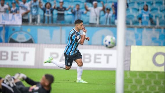 Luis Suárez é artilheiro do Grêmio em 2023 (foto: LUCAS UEBEL/GREMIO FBPA)