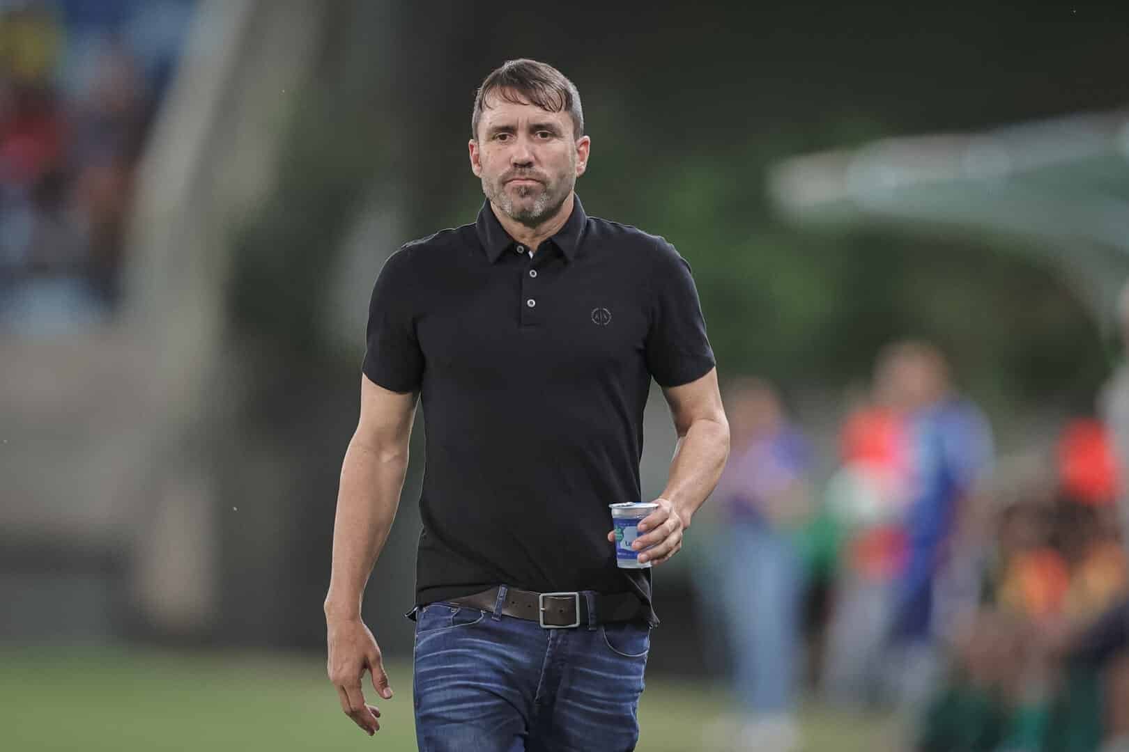 Técnico Eduardo Coudet durante jogo do Atlético-MG (foto: Pedro Souza/Atlético-MG)