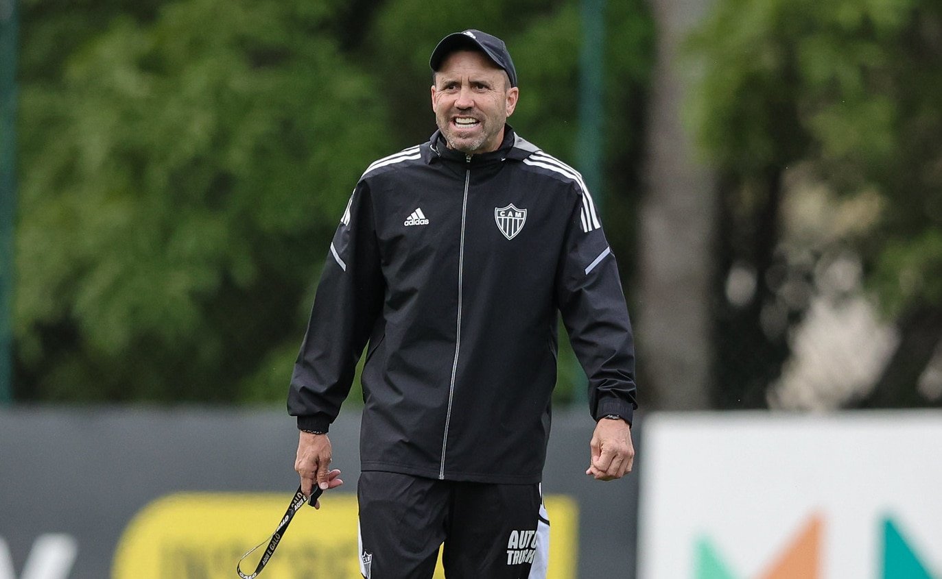 Coudet durante treino do Atlético-MG (foto: Pedro Souza/Atlético-MG)