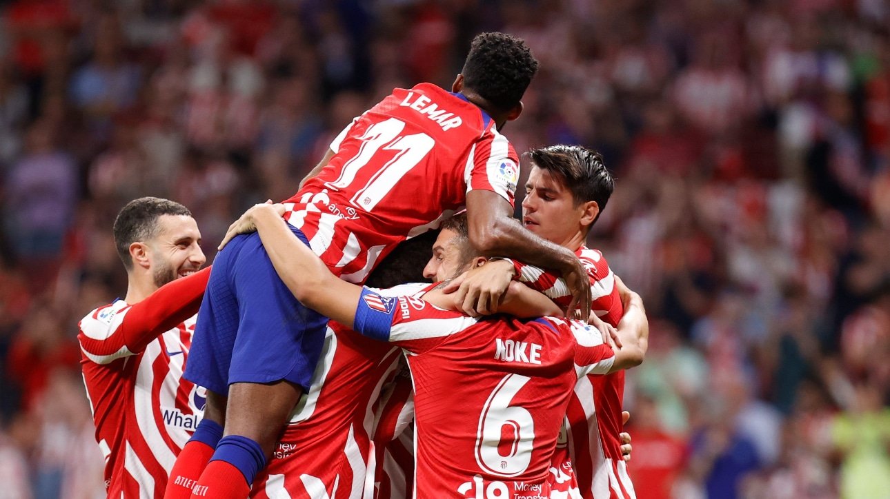 Atlético de Madrid aproveitou o tropeço do rival e assumiu a vice-liderança de La Liga (foto: Reprodução Twitter)