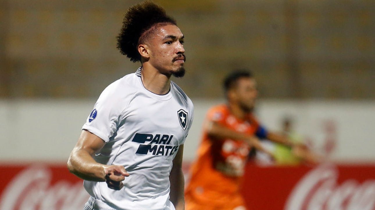 Adryelson comemorando gol sobre o Cesar Vallejo (foto: Vitor Silva/Botafogo)