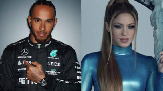 Lewis Hamilton e Shakira (foto: Reprodução / instagram)