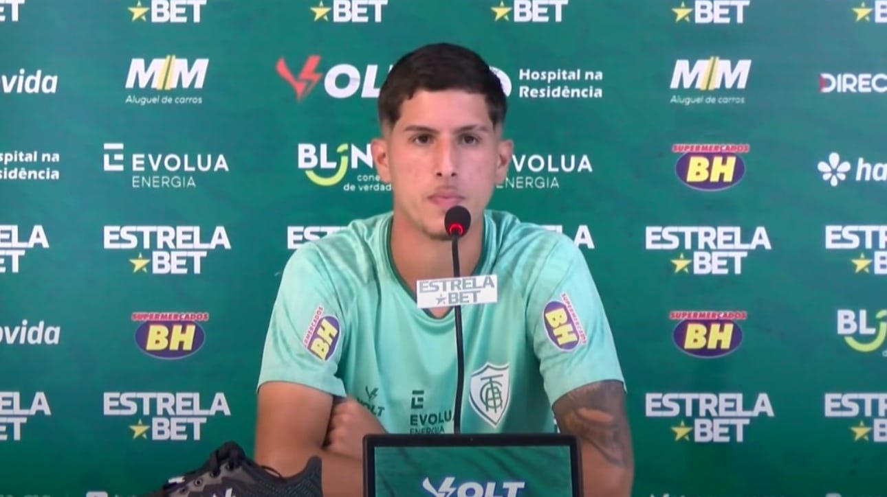Breno, volante do América-MG, estreou contra o Internacional (foto: Reprodução)