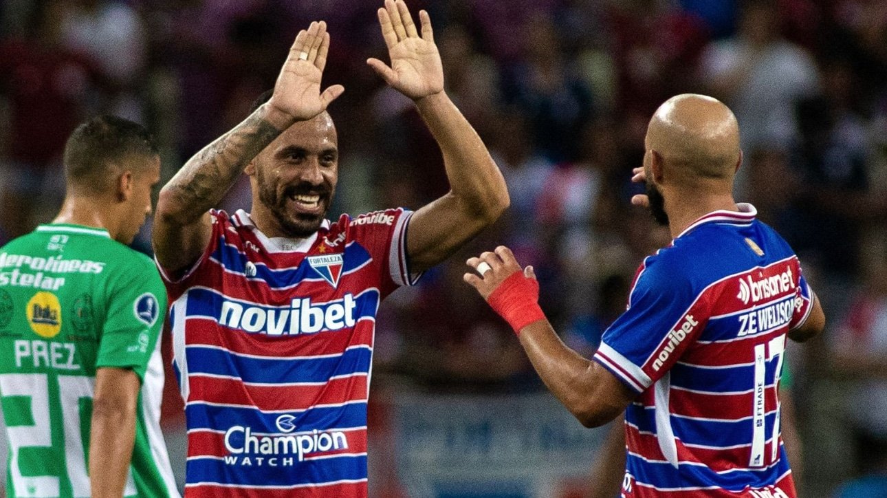Em casa, Fortaleza goleou o Estudiantes de Mérida (foto: Thiago Gadelha / AFP)