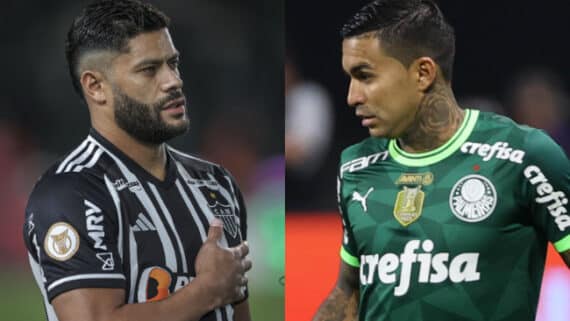 Hulk, do Atlético-MG, e Dudu, do Palmeiras (foto: Pedro Souza/Atlético-MG)