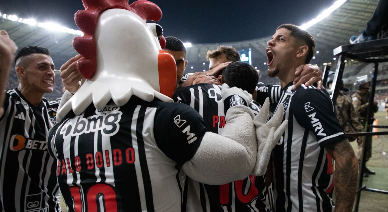 Jogadores do Atlético-MG comemorando (foto: Pedro Souza/Atlético)