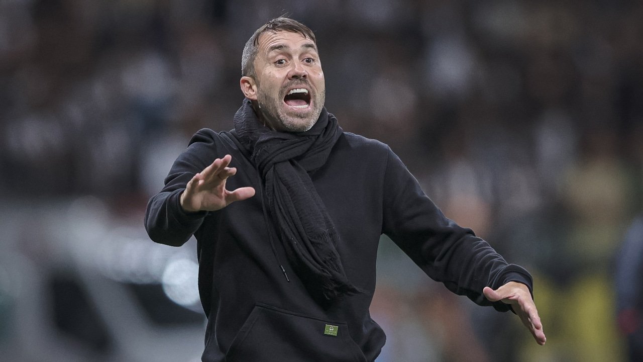 Coudet em Atlético-MG 2 x 1 Athletico-PR, pela Libertadores de 2023 (foto: Pedro Souza/Atlético-MG)