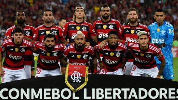 Equipe do Flamengo (foto: MAURO PIMENTEL / AFP)