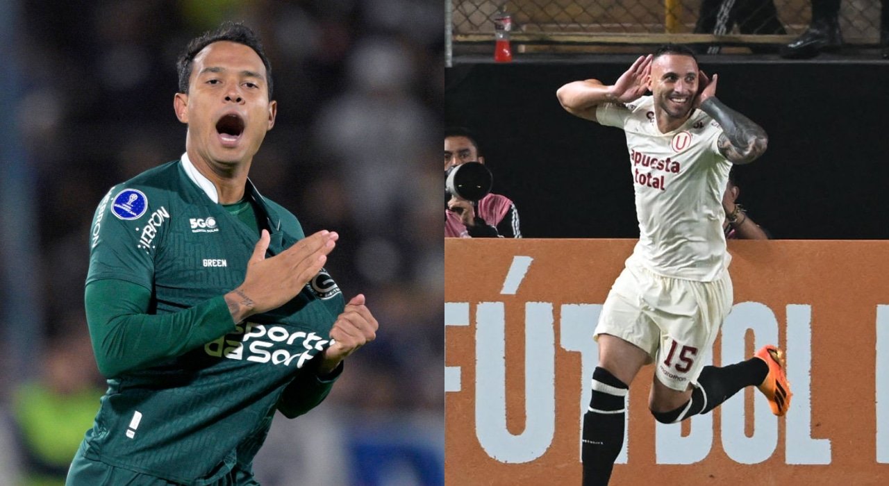 Goiás x Universitario (foto: JUAN MABROMATA / AFP e ERNESTO BENAVIDES / AFP)