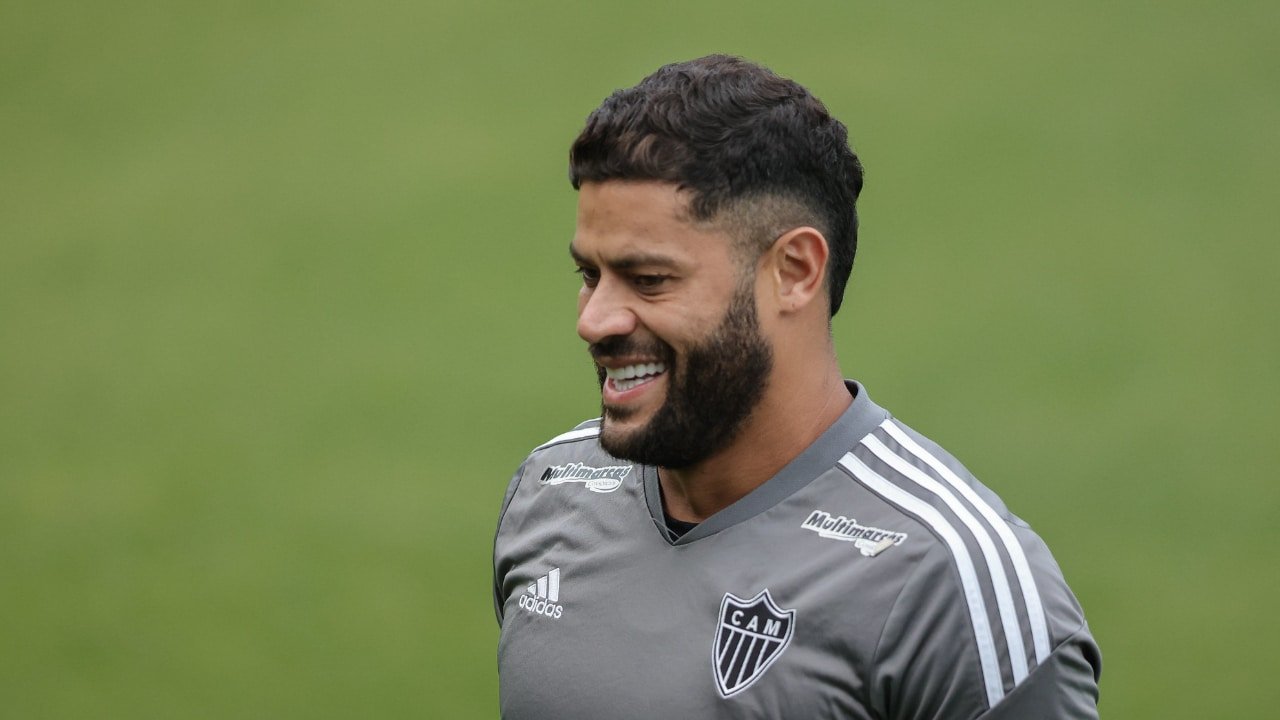 Hulk em treino do Atlético-MG em 2023 (foto: Pedro Souza/Atlético-MG)