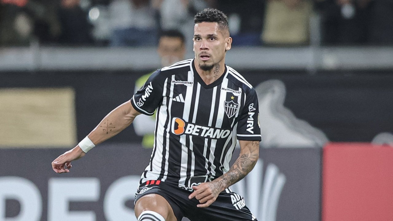 Paulinho em Atlético-MG 2 x 1 Athletico-PR, no Mineirão, pela Libertadores de 2023 (foto: Pedro Souza/Atlético-MG)