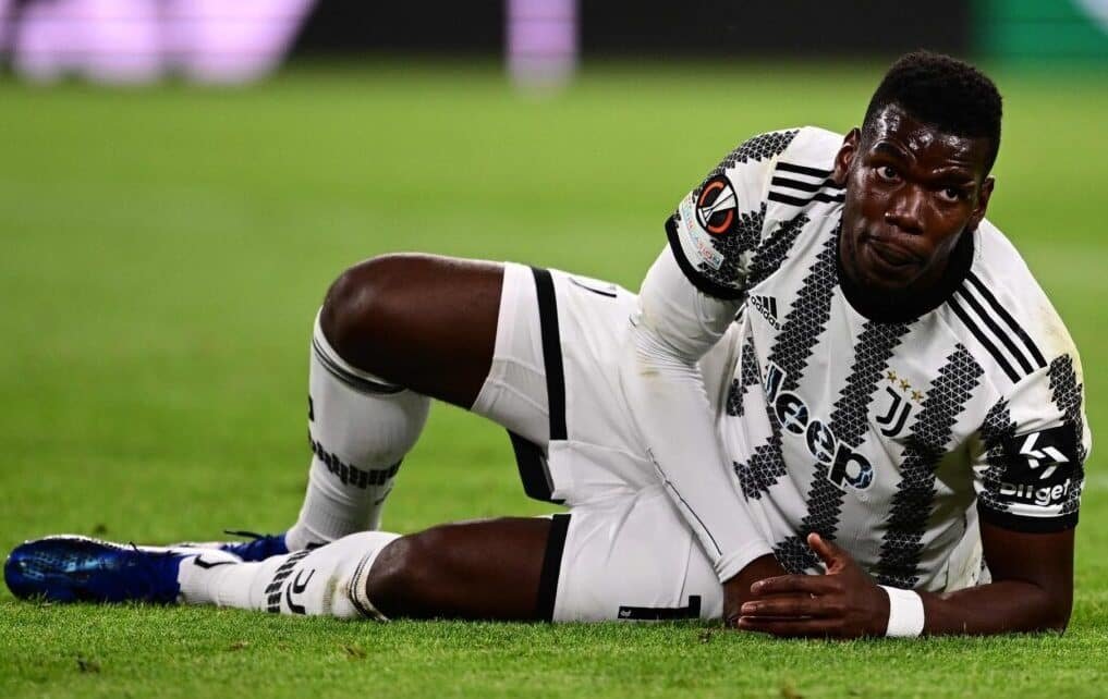 Pogba, volante da Juventus, durante jogo contra o Sevilla, pela Liga Europa (foto: Marco BERTORELLO / AFP)