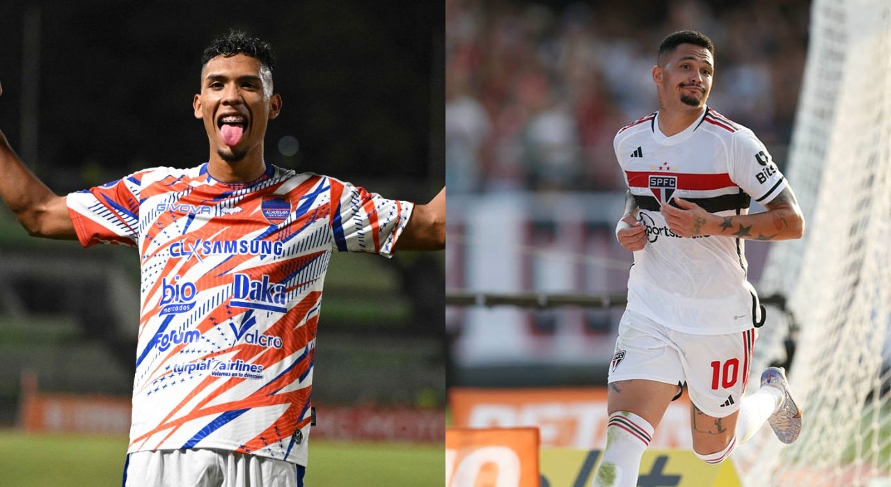 Puerto Cabello x São Paulo (foto: Federico Parra / AFP e Paulo Pinto / saopaulofc.net)