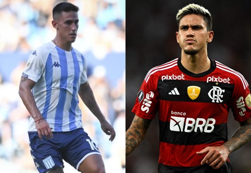 Racing x Flamengo (foto: Reprodução e Mauro Pimentel/AFP)