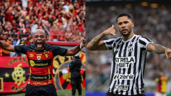Sport e Ceará disputam a final da Copa do Nordeste 2023 (foto: Divulgação/Sport e divulgação/Ceará)