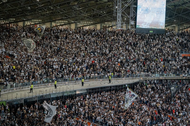Torcida do Atlético-MG no Mineirão em jogo contra o Corinthians, pela Copa do Brasil (foto: Pedro Souza/Atlético-MG)