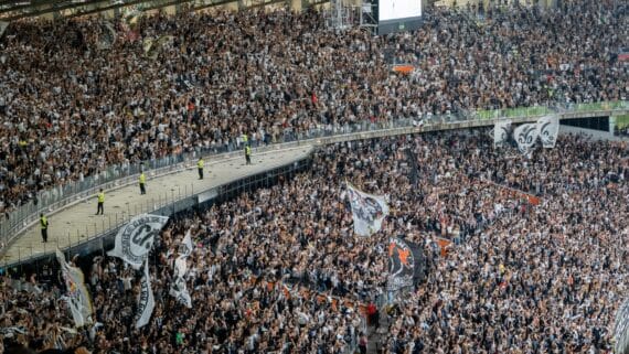 Torcida do Atlético-MG na partida contra o Corinthians pela Copa do Brasil (foto: Pedro Souza / Atlético)