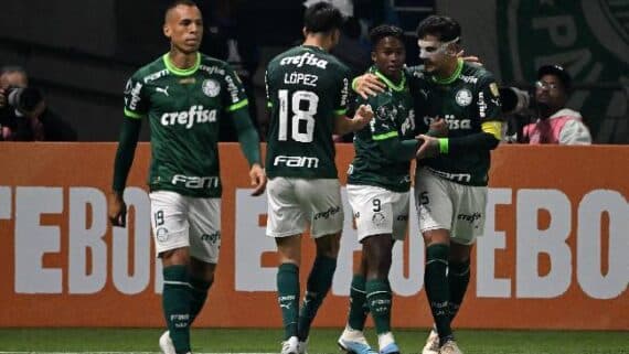 Palmeiras vence Barcelona-EQU na Libertadores (foto: NELSON ALMEIDA / AFP)
