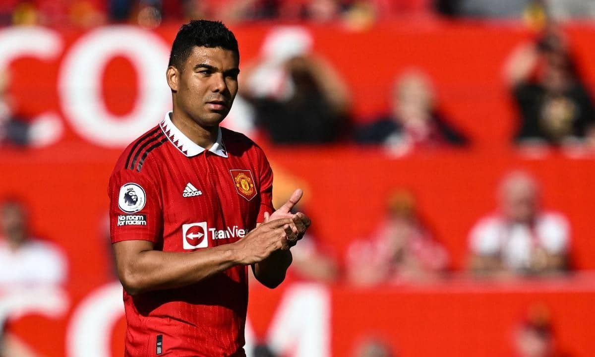 Casemiro, em partida pelo Manchester United (foto: PAUL ELLIS/AFP)