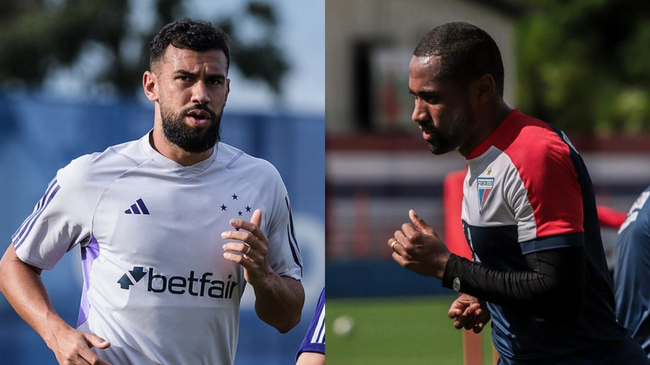 Luciano Castán, do Cruzeiro, e Tinga, do Fortaleza (foto: Montagem de fotos de Gustavo Aleixo/Cruzeiro e Mateus Lotif/Fortaleza)