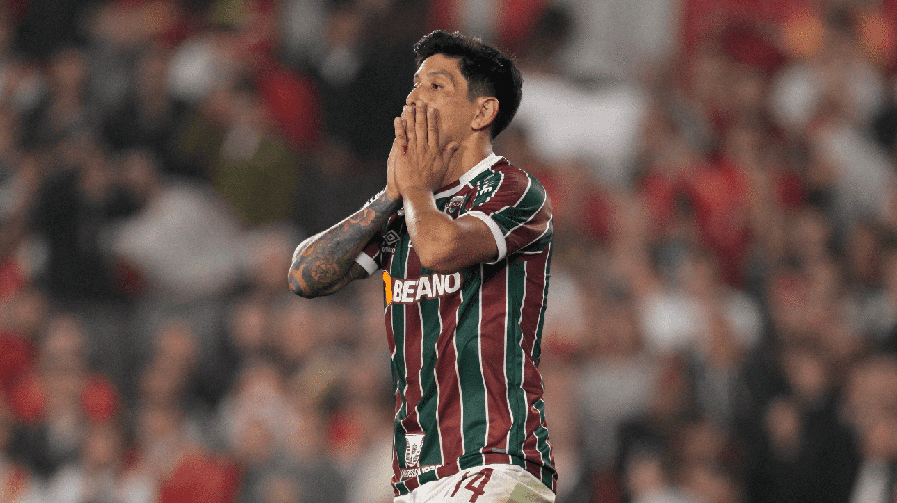 German Cano durante partida pelo Fluminense (foto: Juan Mabromata/AFP)