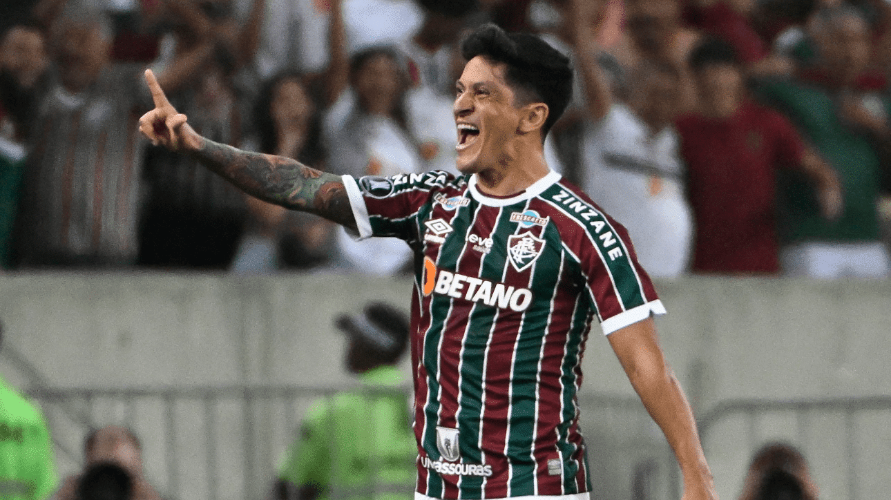 Cano comemorando gol (foto: Mauro Pimentel/AFP)