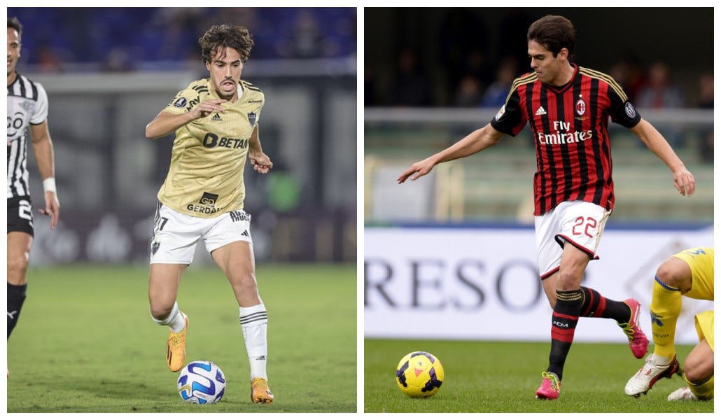 Igor Gomes e Kaká (foto: Montagem: Pedro Souza / Atlético e)