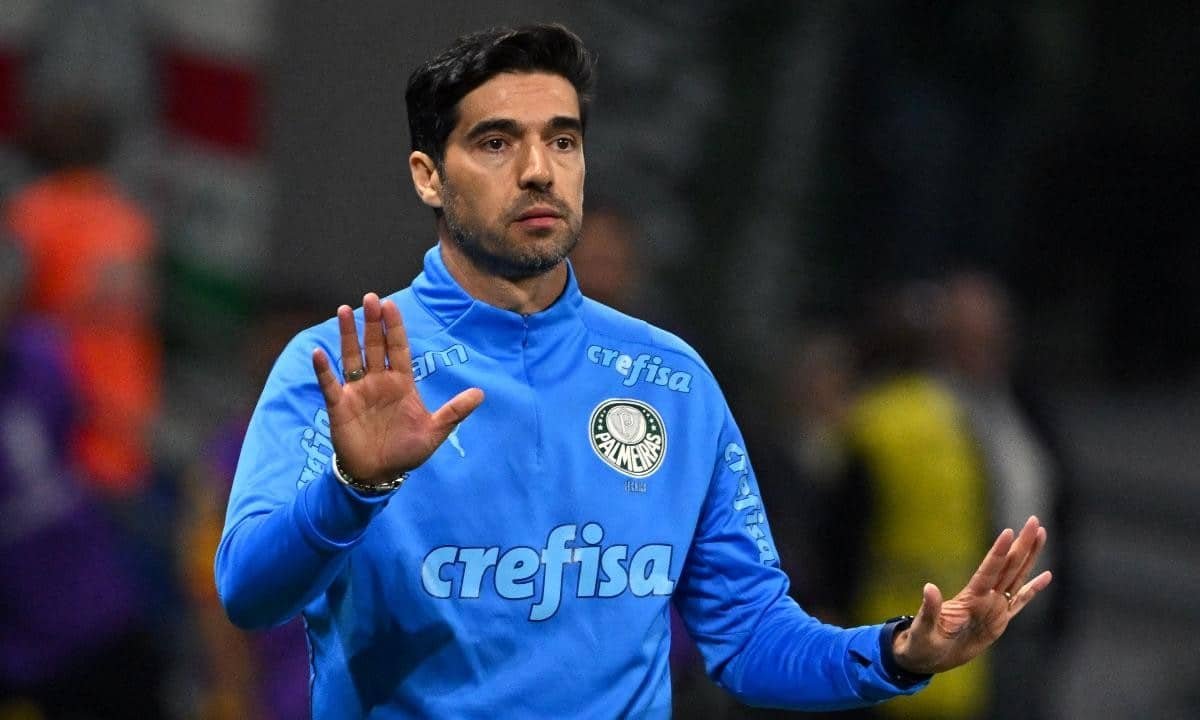 Abel Ferreira em partida do Palmeiras (foto: NELSON ALMEIDA/AFP)
