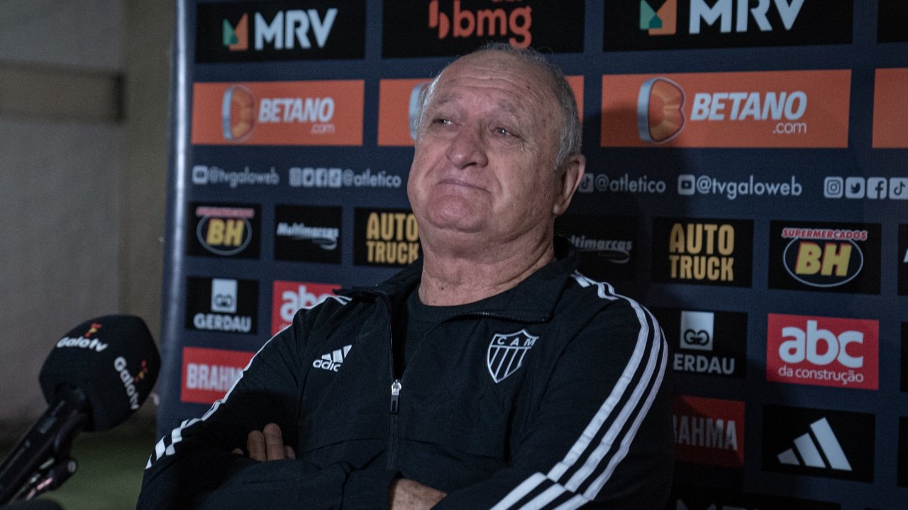 Felipão em entrevista coletiva após Fluminense 1 x 1 Atlético (foto: Pedro Souza/Atlético)