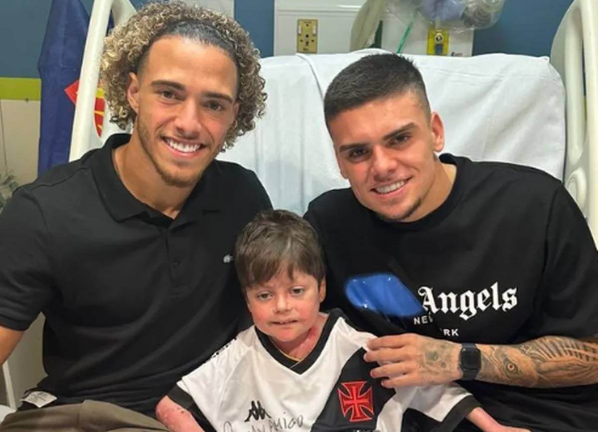 Figueiredo e Gabriel Pec com Guilherme (foto: Arquivo Pessoal)