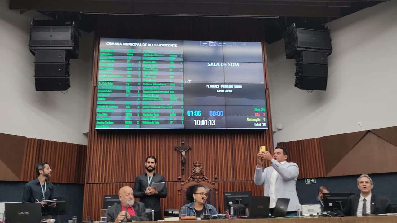 Votação da Arena MRV na Câmara de BH (foto: Jair Amaral/EM/D.A Press)