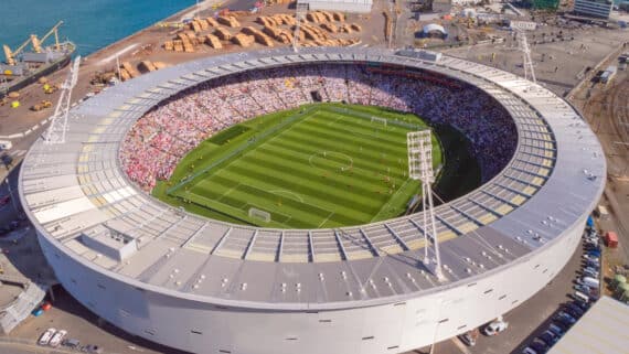 Vista aérea do Wellington Regional Stadium (foto: Divulgação/FIFA)