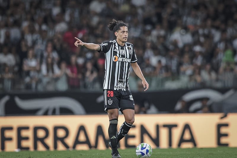 Maurício Lemos durante clássico contra o América-MG pelo Brasileiro (foto: Pedro Souza / Atlético)