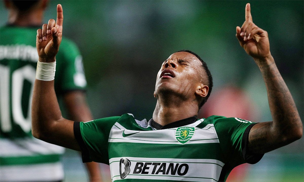 Arthur Gomes em jogo pelo Sporting, de Portugal (foto: CARLOS COSTA/AFP)