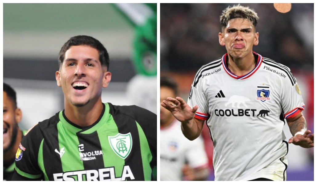 América-MG e Colo-Colo se enfrentam pela Copa Sul-Americana (foto: Alexandre Guzanshe/EM/D.A Press e MARTIN BERNETTI/AFP)