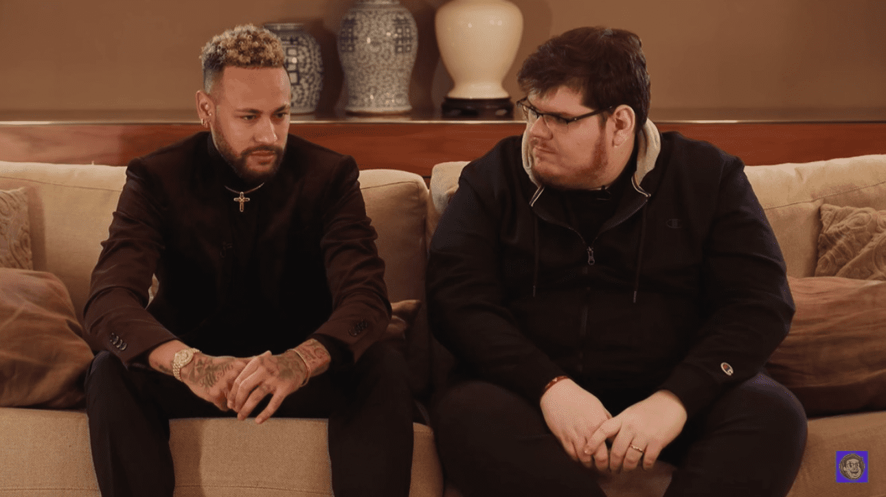 Neymar e Casimiro durante entrevista ao Que Papinho (foto: Reprodução Que Papinho)