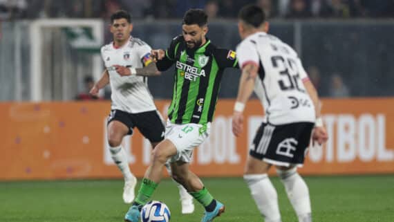 Mastriani, atacante do América em jogo contra o Colo-Colo, pela Sul-Americana (foto: AFP)