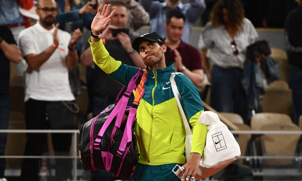 Rafael Nadal em competição de tênis (foto: AFP)