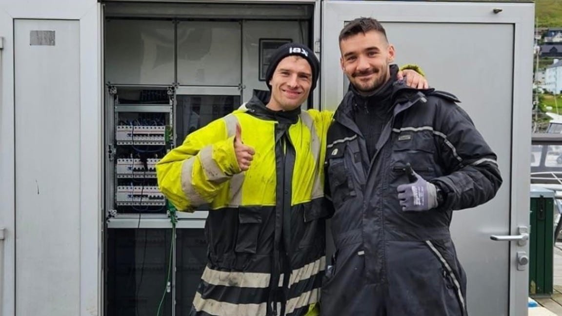 Jóannes Kalsø Danielsen and René Shaki Joensen, jogadores do KÍ Klaksvík (foto: Divulgação/KÍ Klaksvík)