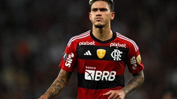 Pedro, atacante do Flamengo (foto: MAURO PIMENTEL/AFP)