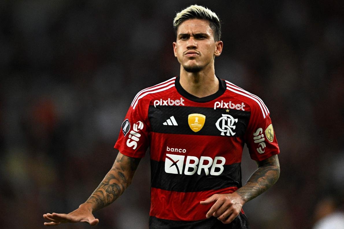 Pedro, atacante do Flamengo (foto: MAURO PIMENTEL/AFP)