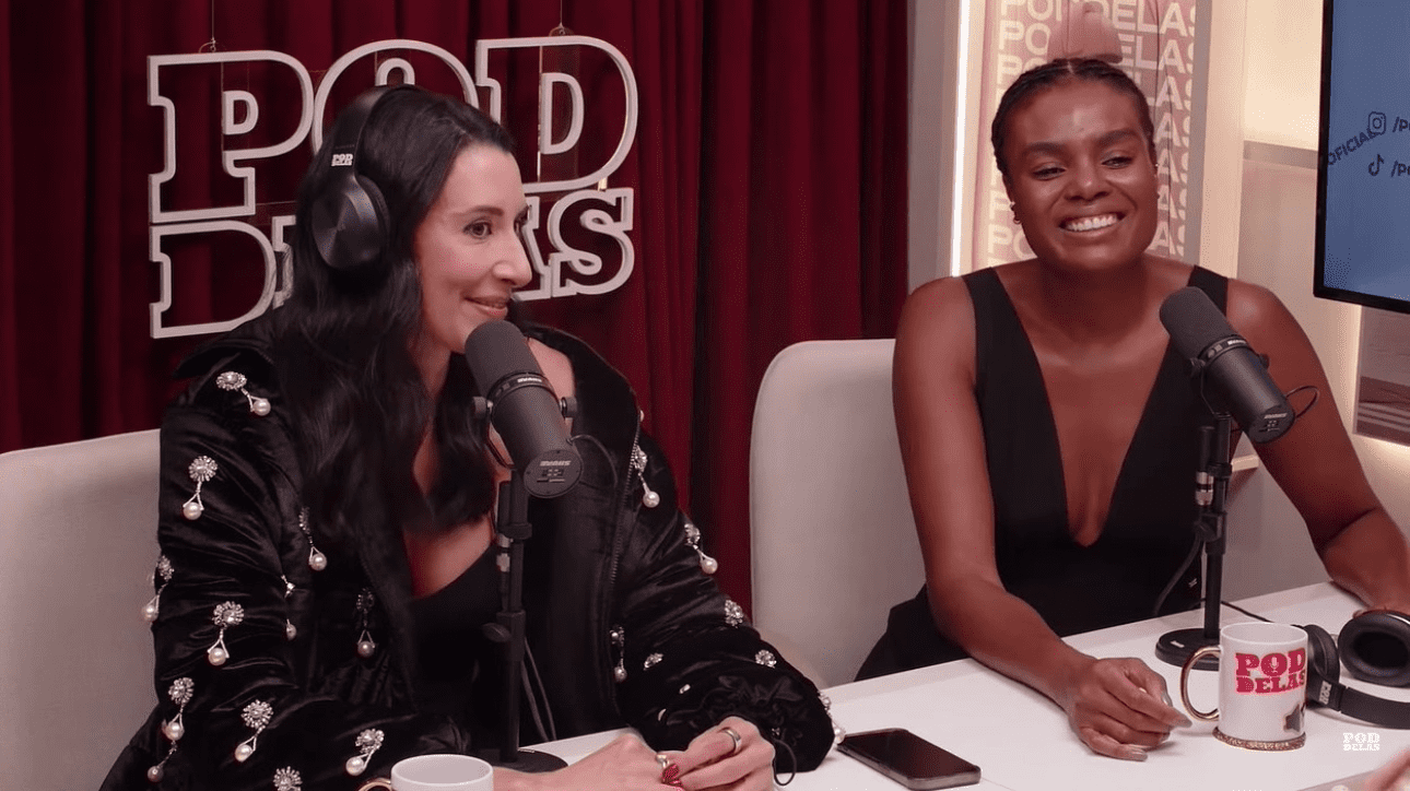 Sheilla e Fabi durante entrevista ao podcast PodDelas (foto: Reprodução Youtube)